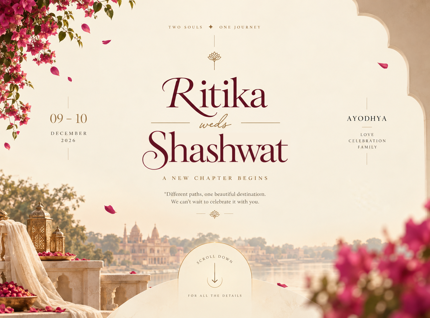 Ritika weds Shashwat — 09-10 December 2026, Ayodhya